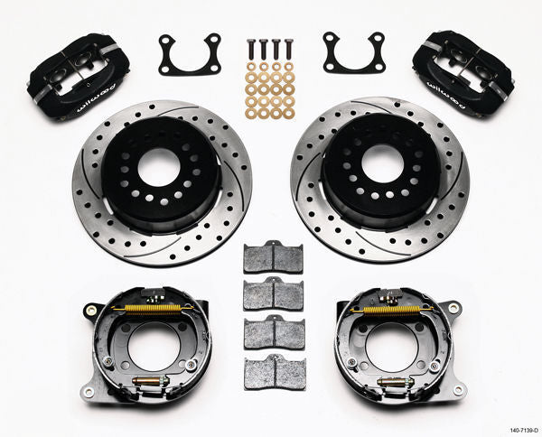 WILWOOD WIL140-7143-D-DB DYNALITE 4 SPOT REAR BRAKE KIT Ford DUSTBOOT CALIPERS