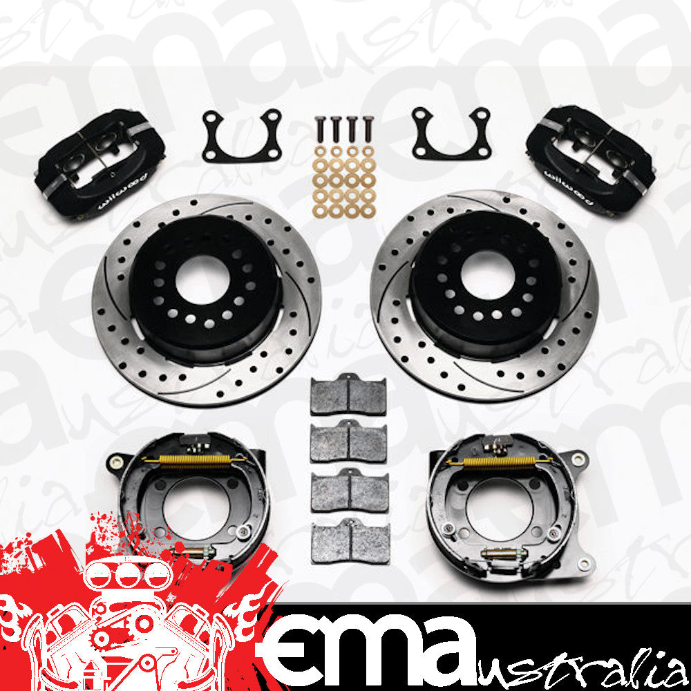 WILWOOD WIL140-7143-D-DB DYNALITE 4 SPOT REAR BRAKE KIT Ford DUSTBOOT CALIPERS