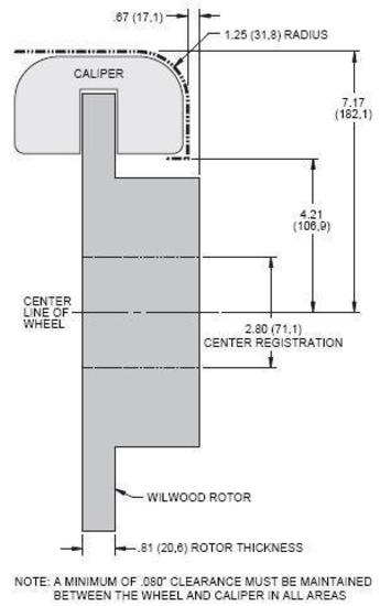 WILWOOD WIL140-7143-D-DB DYNALITE 4 SPOT REAR BRAKE KIT Ford DUSTBOOT CALIPERS