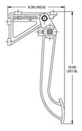 WILWOOD SWING MOUNT BRAKE PEDAL ASSEMBLY 7:1 RATIO DUAL MASTER CYL WB340-1287