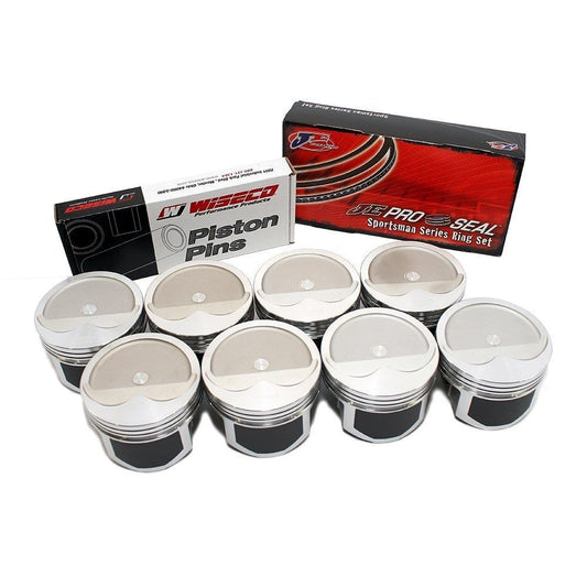 Wiseco PTS508A4W 357 Chev SB 23Ç÷ Pro Tru Street Forged Piston & Ring Kit 4.040 Dish