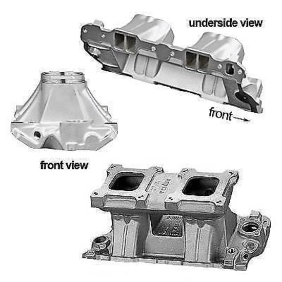 Weiand WM1984 Chev Small Block 265-400 Hi-Ram Tunnel Ram Intake Manifold