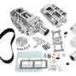 Weiand WM7386P 8-71 Supercharger Kit - Polished BB Chev W/ Long Water Pump & 8Mm Pitch Drive Belt