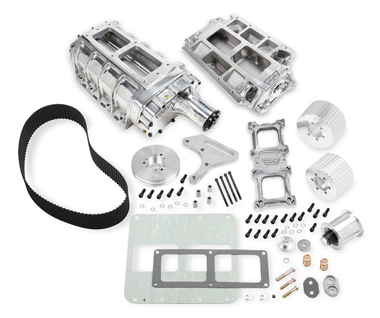 Weiand WM7587P 6-71 Supercharger Kit - Polished Suit SB Chev With Short Water Pump & 8Mm Pitch Drive Belt