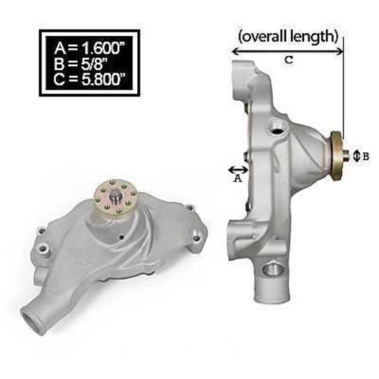 Weiand WM921213749 Aluminium High Volume Short Water Pump Chev Big Block 396-427 Wm9212
