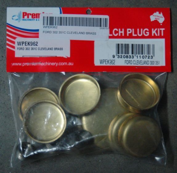 Endurotec WPEK962 Premier Brass Welsh Plug Kit Suit Ford Cleveland 302-351 V8