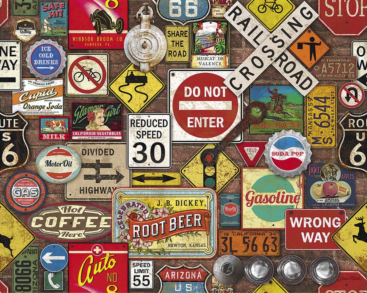 WPZ-1270PZ Vintage Road Trip Chev Holden Ford Jigsaw Puzzle 1000 Piece