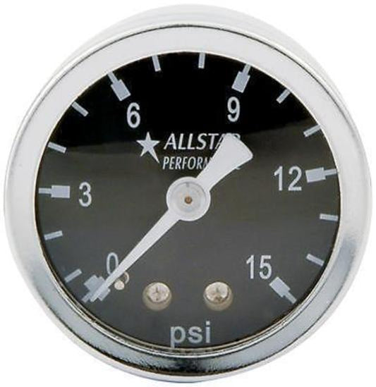 Allstar Performance ALL80200 1.5in Gauge 0-15 PSI Liquid Filled