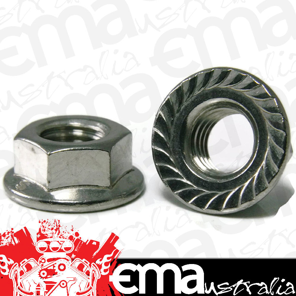 Serrated Flange Nut (1/4-28 Thread x 7/16" Socket (Single)) (AR200-8609-1)