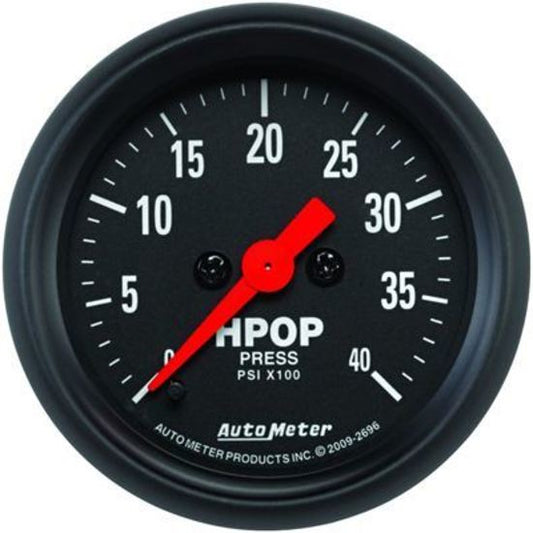 AutoMeter AU2696 Z-Series Oil Pressure Gauge 2-1/16" 0 - 4,000 PSI Full Sweep