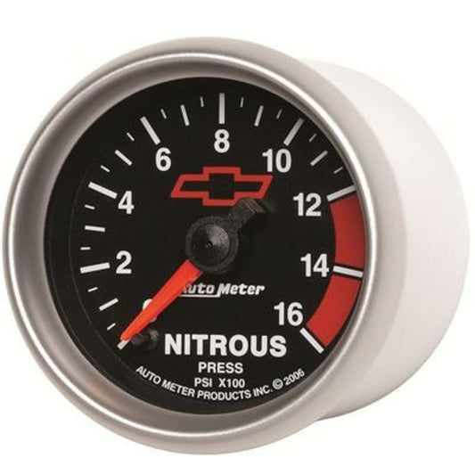 AutoMeter AU3674-00406 Sport-Comp II Chevy Nitrous Pressure 0-1,600 PSI 2-1/16"
