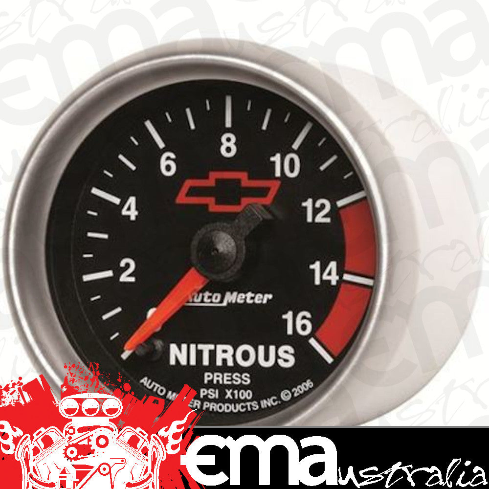 AutoMeter AU3674-00406 Sport-Comp II Chevy Nitrous Pressure 0-1,600 PSI 2-1/16"