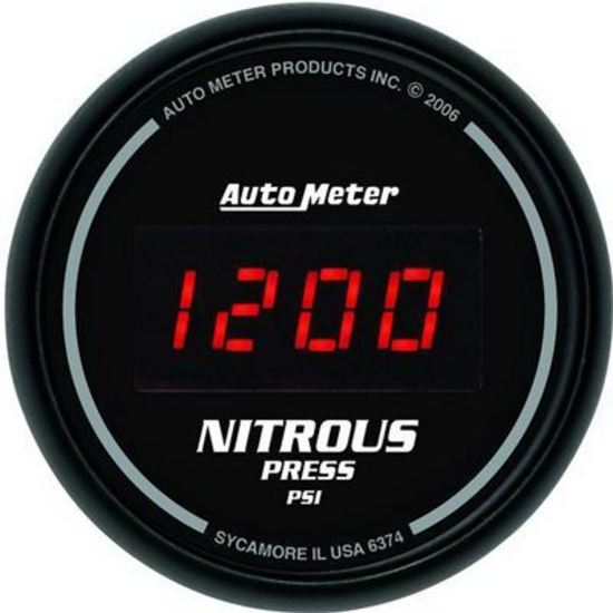 AutoMeter AU6374 Sport-Comp Nitrous Pressure 0-1600 PSI 2-1/16" Analog Elecal