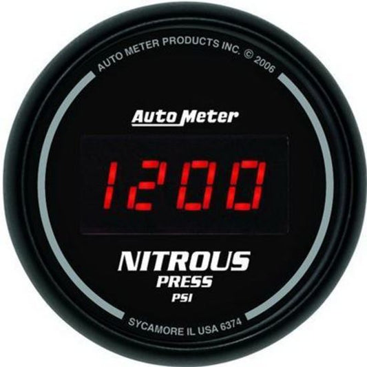 AutoMeter AU6374 Sport-Comp Nitrous Pressure 0-1600 PSI 2-1/16" Analog Elecal