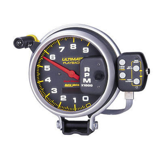 AutoMeter AU6881 Ultimate II 5" Memory Playback Tachometer 9000RPM W/Shift Light