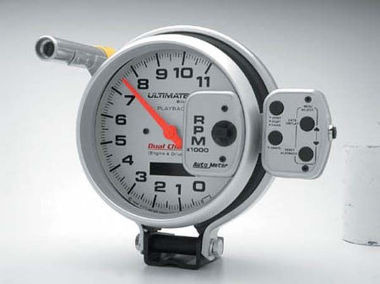 AutoMeter AU6885 Ultimate II 5" Memory Playback Tachometer 11000RPM Shift Light
