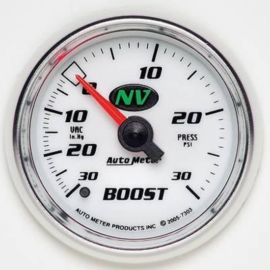 AutoMeter AU7303 NV 2-1/16" Mech Boost - Vacuum Gauge 30 In Hg/30 PSI