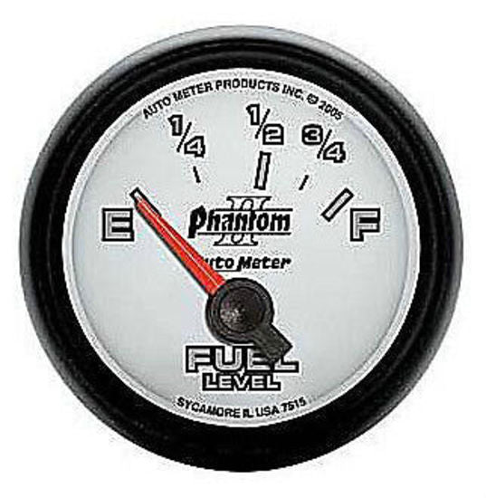 AutoMeter AU7515 Phantom II 2-1/16" Elec Fuel Level Gauge Ford 73-10 OHMS