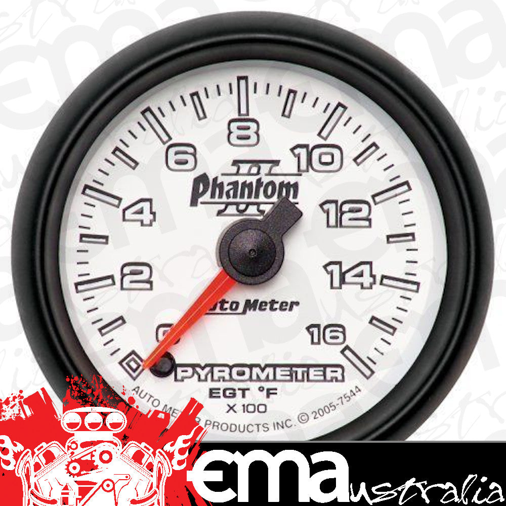 AutoMeter AU7544 Phantom 2-1/16" Elec. Pyrometer / Egt Gauge 0-1600????F
