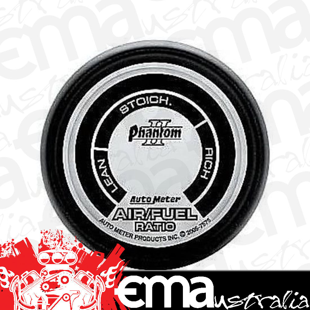 AutoMeter AU7575 Phantom II 2-1/16" Air Fuel Ratio Gauge Lean-Rich