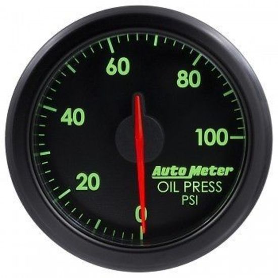 AutoMeter AU9152-T Airdrive 2-1/16" Elec Oil Pressure Gauge 0-100PSI Black