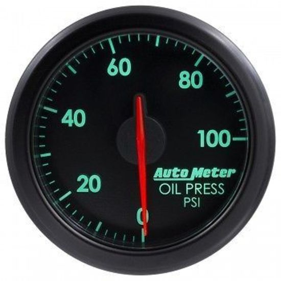 AutoMeter AU9152-T Airdrive 2-1/16" Elec Oil Pressure Gauge 0-100PSI Black