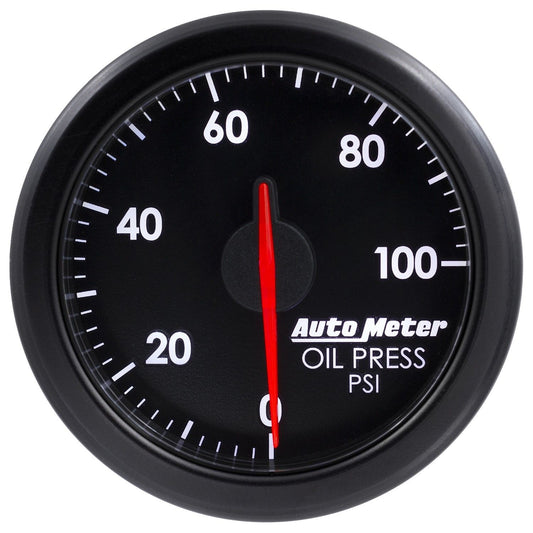 AutoMeter AU9152-T Airdrive 2-1/16" Elec Oil Pressure Gauge 0-100PSI Black