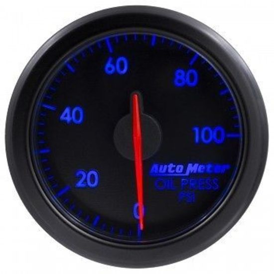 AutoMeter AU9152-T Airdrive 2-1/16" Elec Oil Pressure Gauge 0-100PSI Black