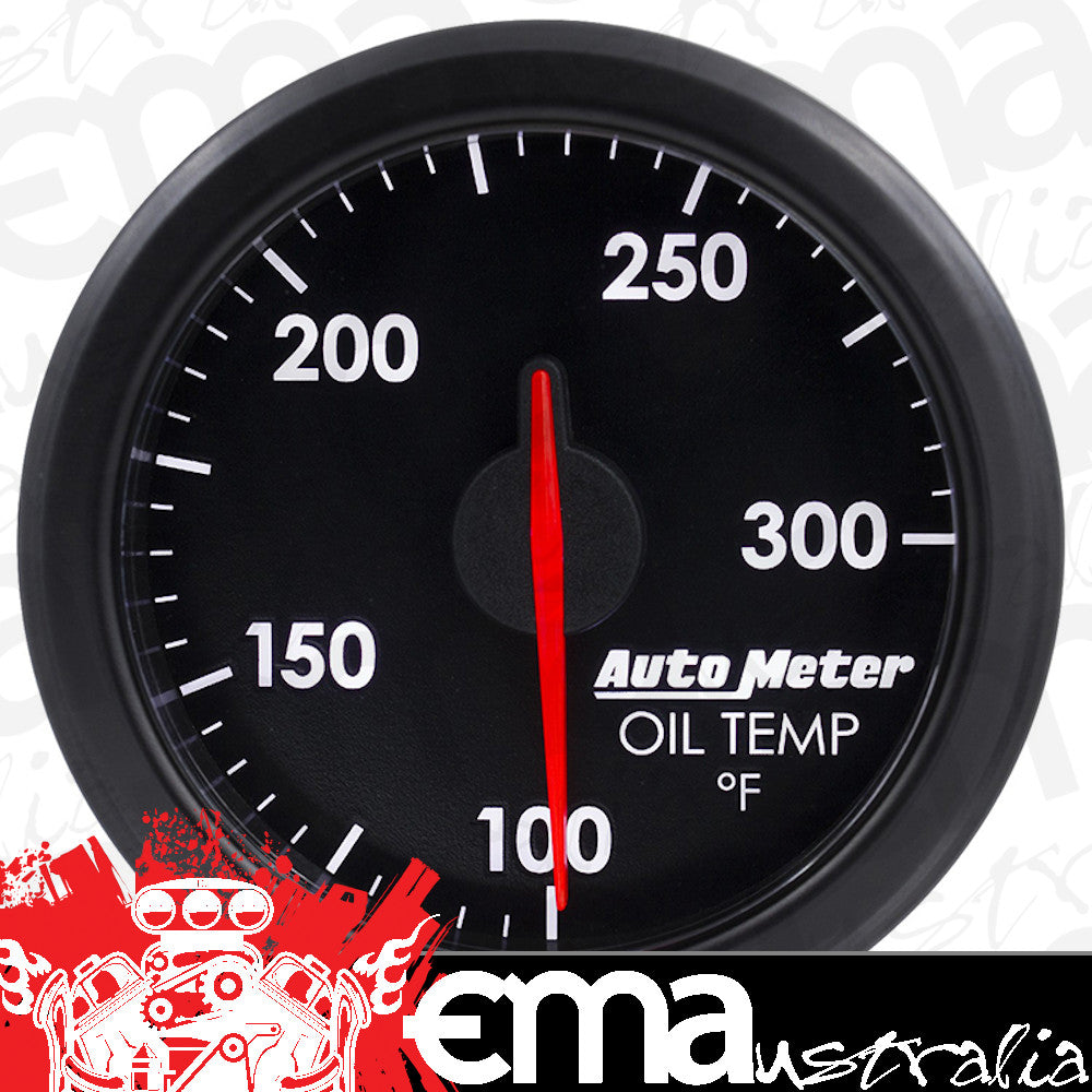 AutoMeter AU9157-T Airdrive Transmission Temperature Gauge 2-1/16" Black Dial Full Sweep Elec 0-300???úF