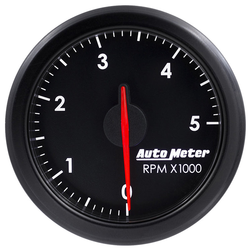 AutoMeter AU9198-T Airdrive Tachometer 2-1/16" Black Dial Full Sweep Elec 0-5 000 RPM