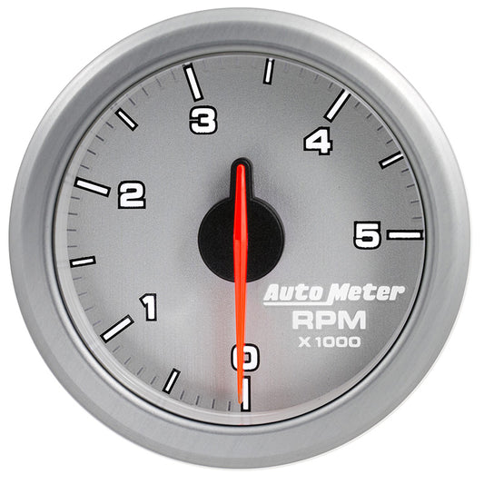 AutoMeter AU9198-UL Airdrive Tachometer 2-1/16" Silver Dial Full Sweep Elec 0-5 000 RPM