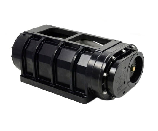 The Blower Shop B2018-BLK Billet Case 6-71 Blower w/ 3-Lobe Billet Rotors w/ Teflon Black Anodised