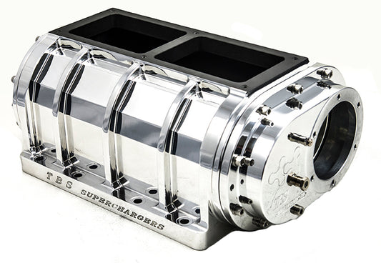 The Blower Shop B2213T Billet 6-71 Blower w/ 2-Lobe Cast Rotors & Tefflon Strip Polished