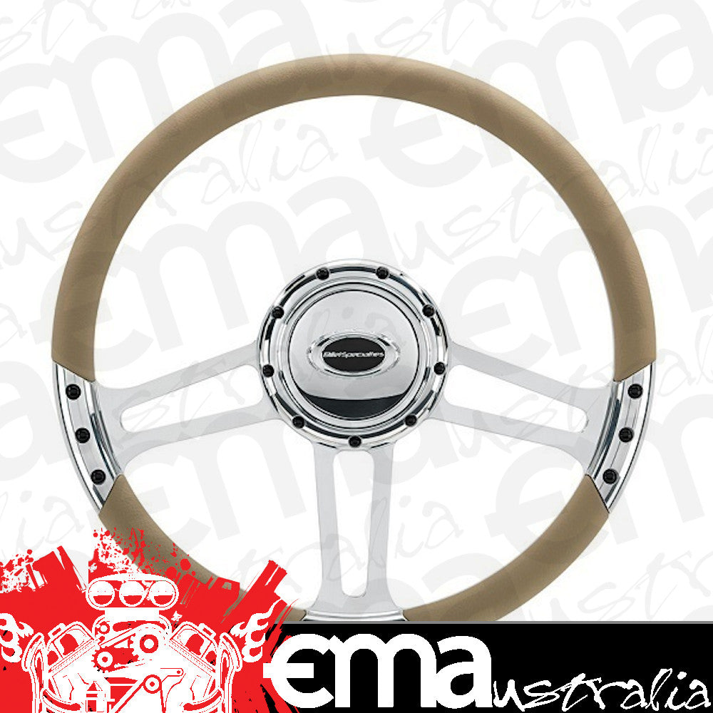 Billet Specialties BS29263 14" Billet "Draft" Steering Wheel Spyder Half Wrap Horn And Adapter Sold Separately