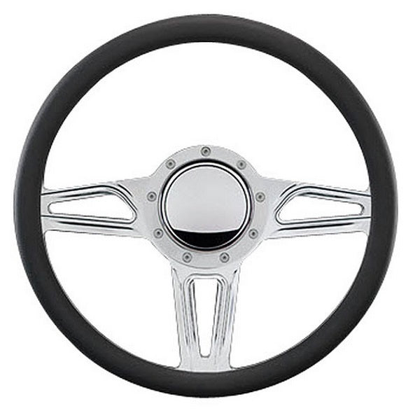 Billet Specialties BS30595 14" Billet "Interceptor" Steering Wheel Spyder Half Wrap Horn And Adapter Sold Separately