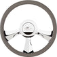 Billet Specialties BS30735 14" Billet "Rival" Steering Wheel Half Wrap Horn Button And Adapter Sold Separately