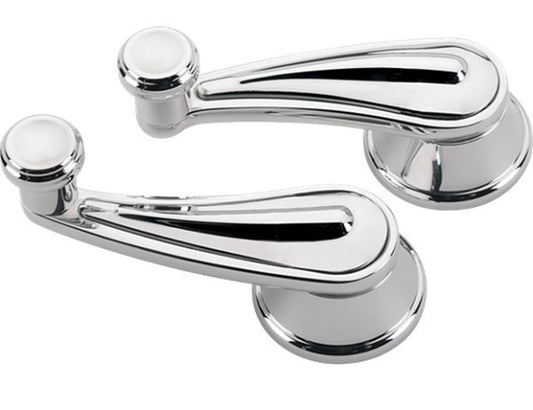 Billet Specialties BS47328 Rail Interior Vent Window Crank Handles - Polished suit Ford To 1948 With 3/8" Square Spline, 3-5/32" Length (pair)