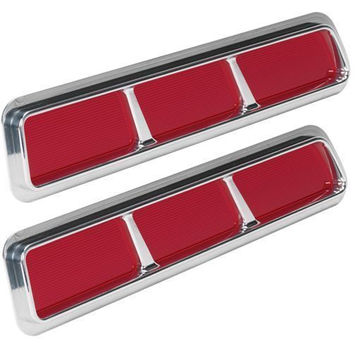 Billet Specialties BS61730 Polished Segmented 3 Panel Taillights suit '69 Camaro