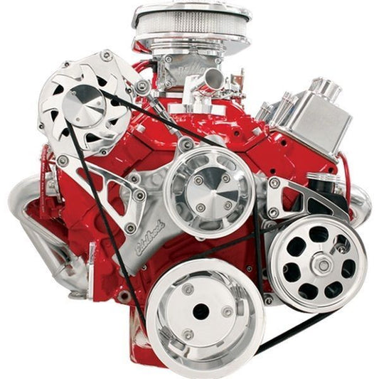 Billet Specialties BSFM2111PC Serpentine Conv. Kit suit Chev SB With Long Pump