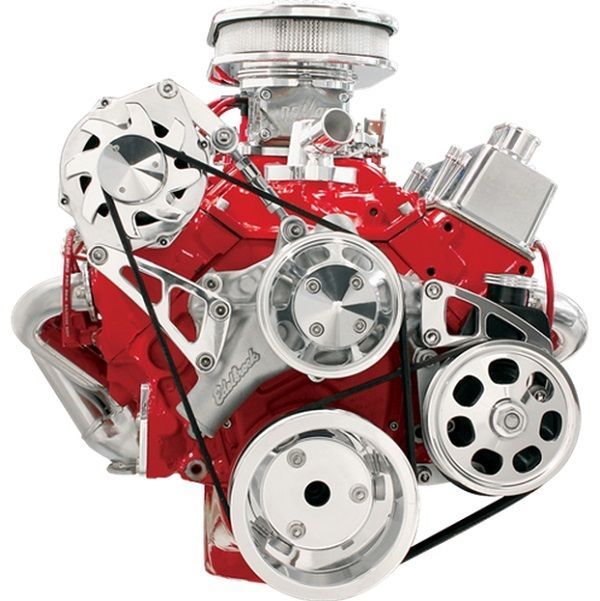 Billet Specialties BSFM2112PC Serpentine Conv. Kit suit Chev SB With Long Pump