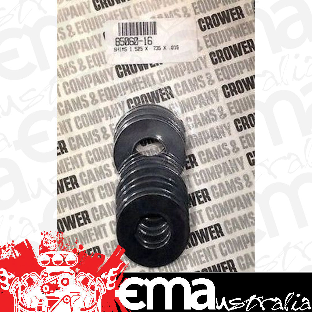 Crower C85060-16 Valve Spring Shims 1.525"Odx.735"Idx.015" Case Hardened Plated