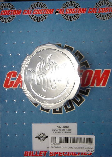 Cal Customs CAL3689 Cal Custom Polished Alloy Radiator Cap Flamed