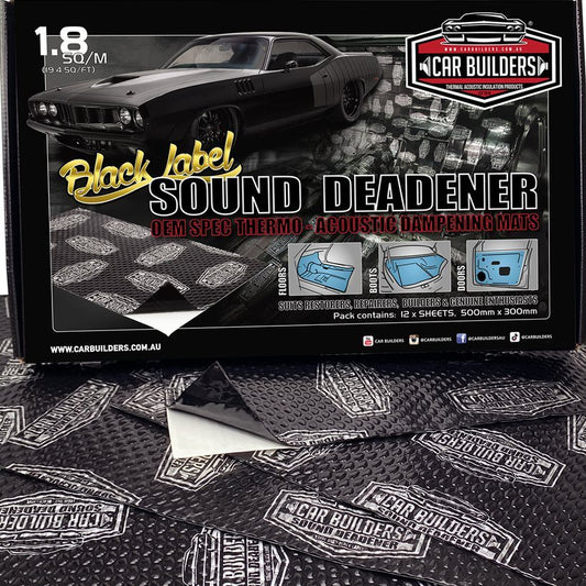 Car Builders Sound Deadener - Stage 1 - 1 Box - 1.8 - Black