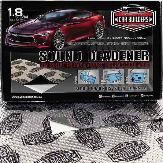 Car Builders Sound Deadener - Stage 1 - 1 Box - 1.8 - Silver