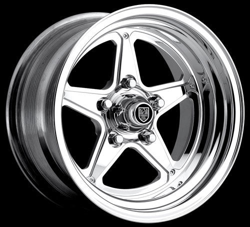 Center Line CE721-5104-545 Qualifier Wheel 15" x 10" - Hi-Polish Mirror Finish 5x4.5" Ford Bolt Circle 4.0" Backspace