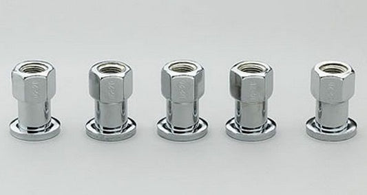 Center Line CEL-5112 1/2" Shank Wheel Nuts Open End 7/16" x 20 Rh Chrome 5 Pack