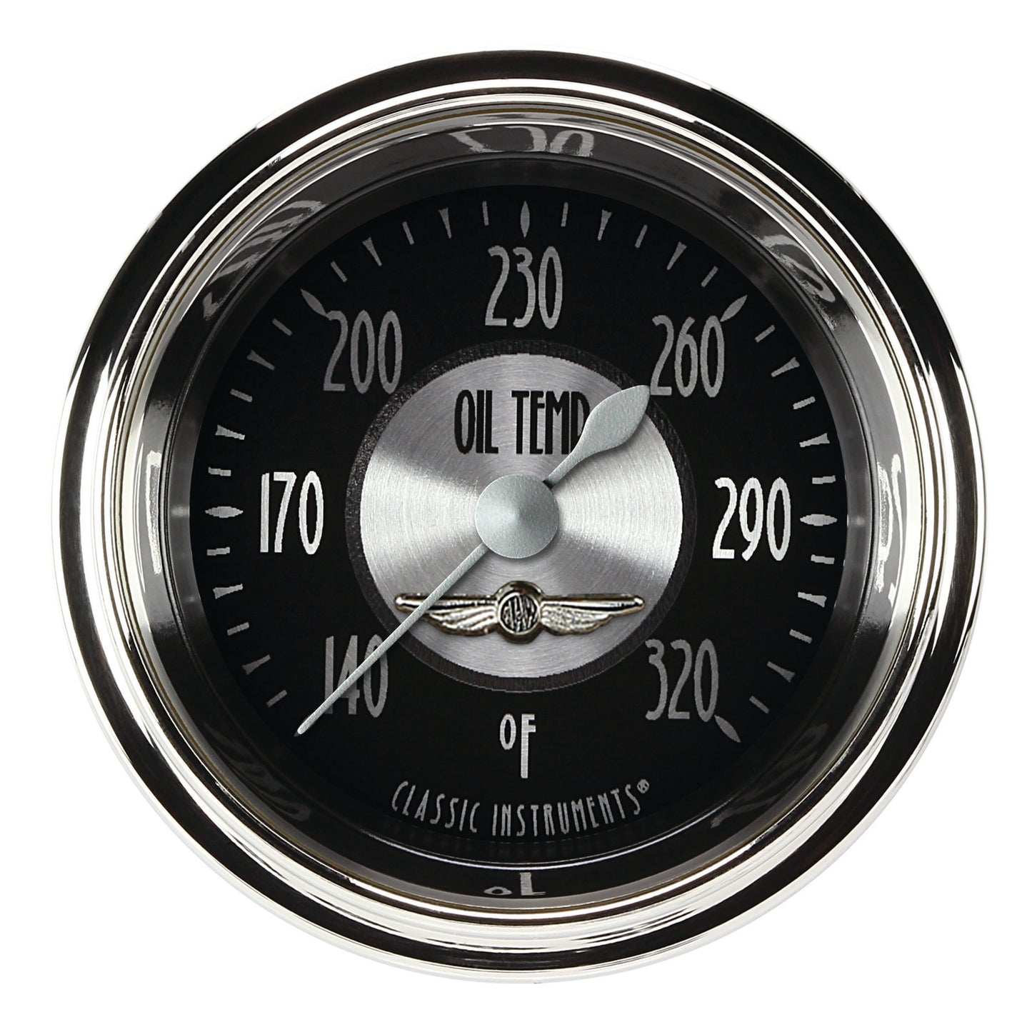 Classic Instruments AT128SHC American Tradition - Oil Temp Gauge Full Sweep 2-1/8"