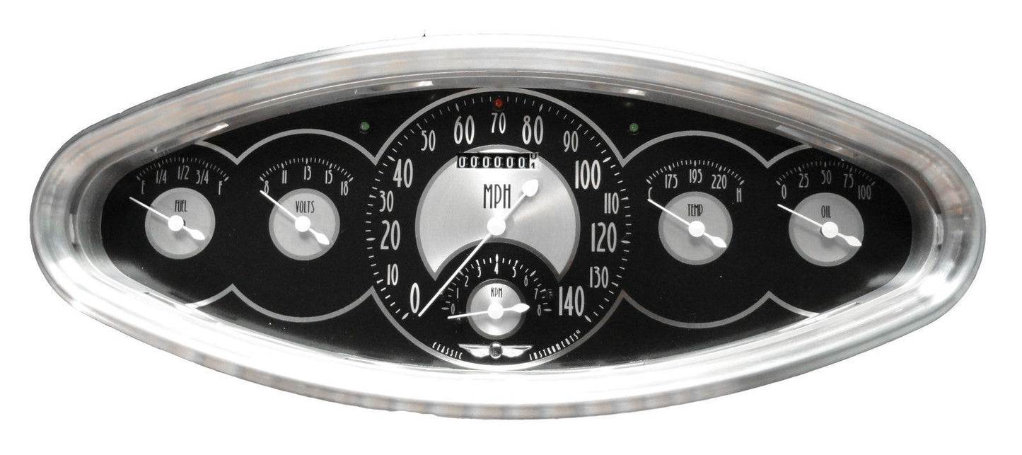 Classic Instruments AT6400 American Tradition - 6 Gauge Oval Cluster fuel240 -