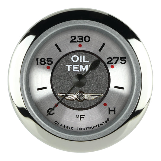 Classic Instruments AW128SRC All American - Oil Temp Gauge Full Sweep 2-1/8"