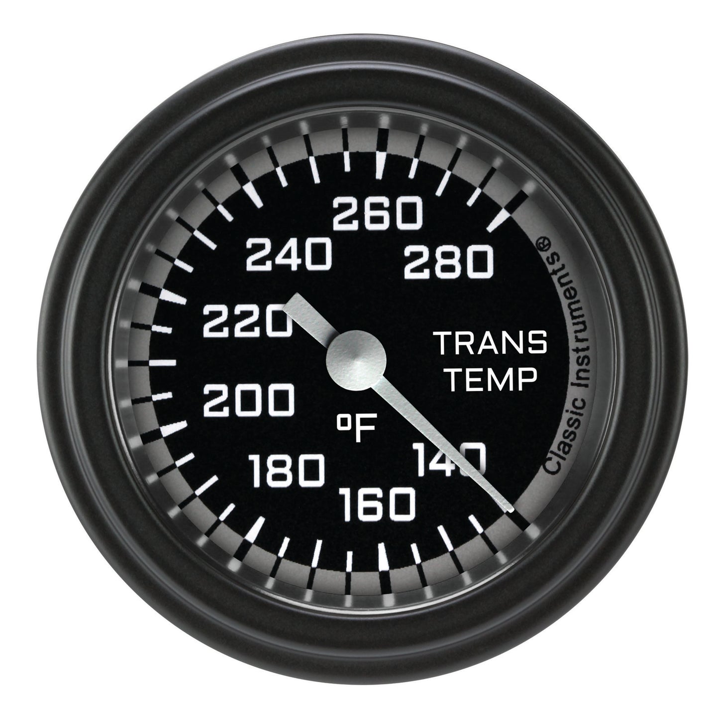 Classic Instruments AX127GBLF Autocross Grey - Transmission Temp Gauge Full Sweep 2-1/8"